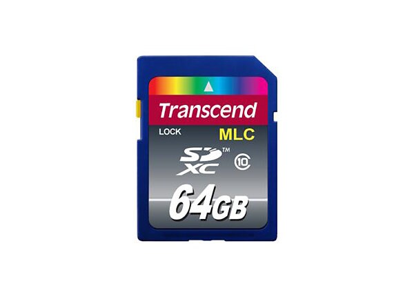 Transcend - flash memory card - 64 GB - SDXC