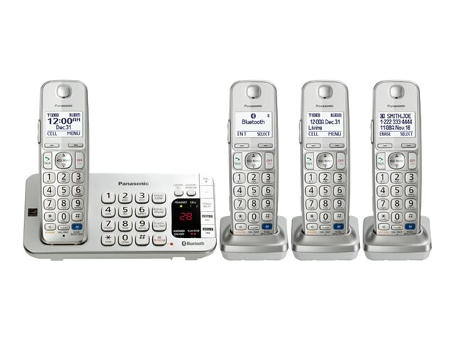 Panasonic KX-TGE274S - cordless phone - answering system - Bluetooth interf