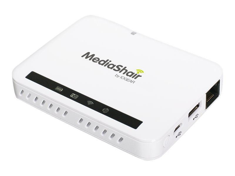 IOGEAR MediaShair 2 Wireless Media Hub w/Built-in Power Station - network m