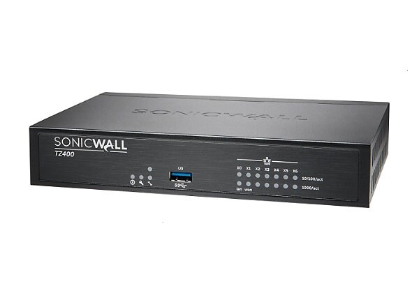 SonicWall TZ400 security appliance with years SonicWALL Comprehensive  Gateway Security Suite Secure Upgrade Plus 01-SSC-0505 Firewalls   VPN