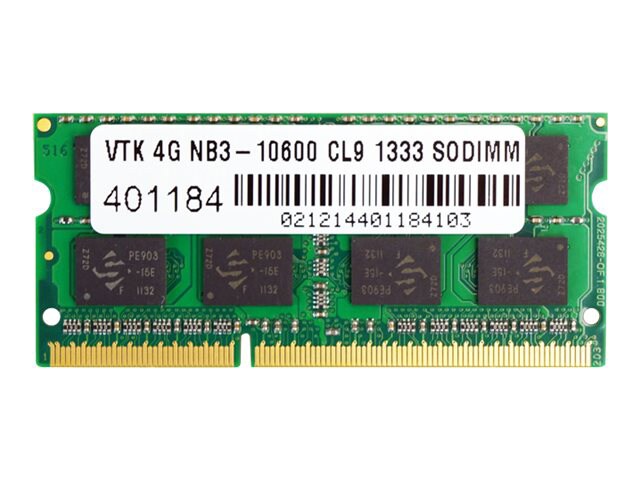 VisionTek - DDR3 - 4 GB - SO-DIMM 204-pin - unbuffered