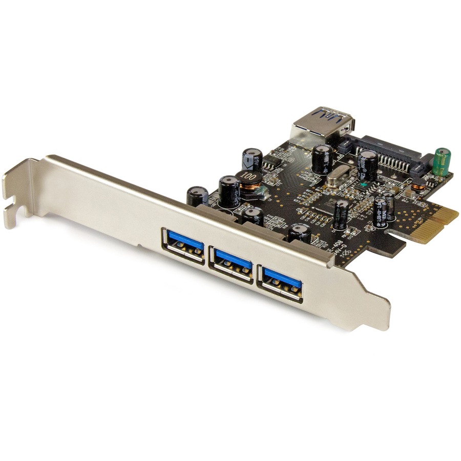 Thumbnail 2 of 5 for StarTech.com 4 Port PCI Express USB 3.0 Card - 5Gbps - 3 External and 1 Internal - Native OS Support in Windows 8 and 7