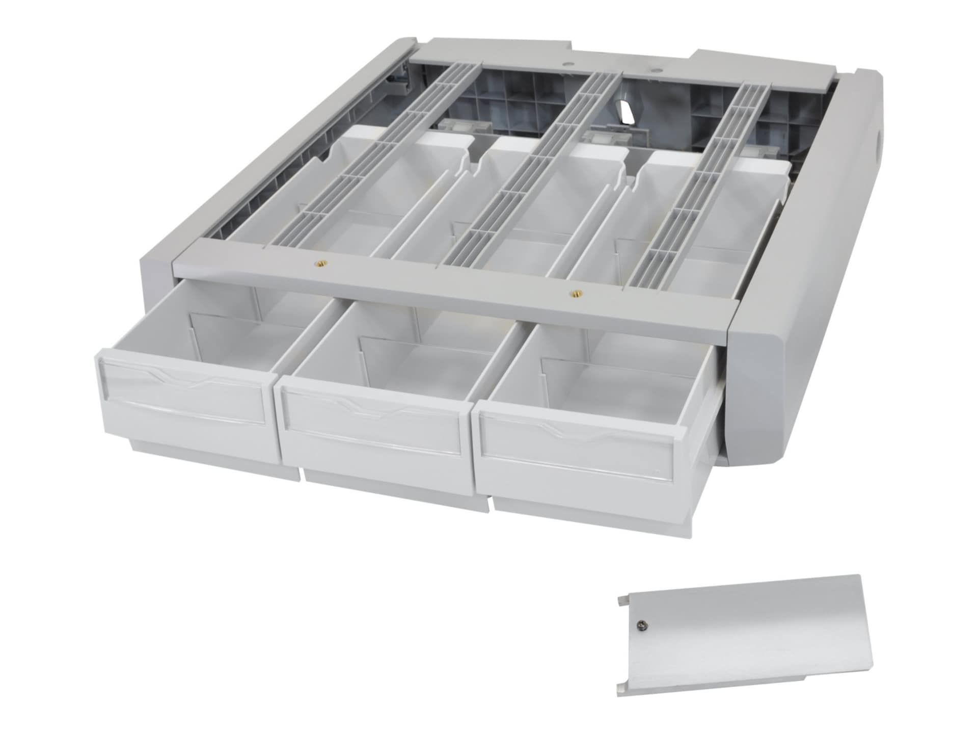 Ergotron StyleView Supplemental Storage Drawer, Triple mounting component - gray, white