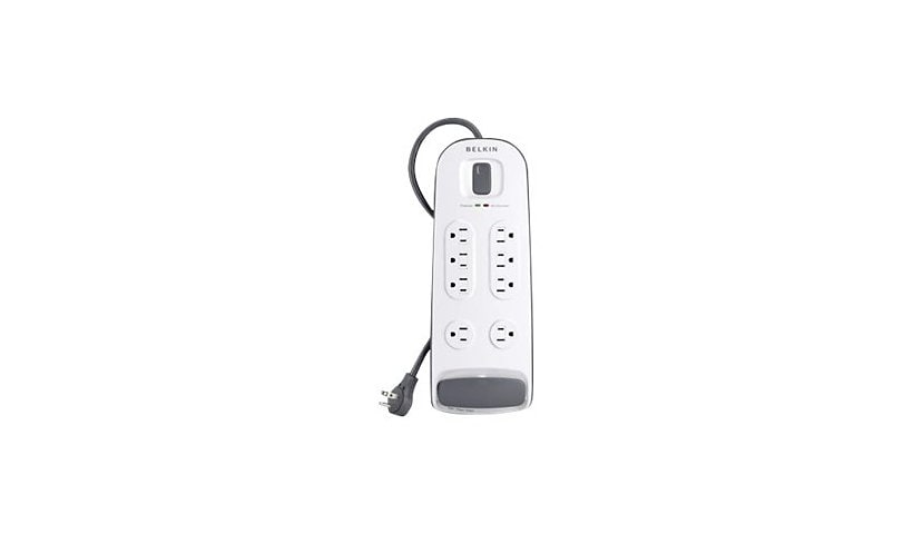 Belkin 8-outlet Surge Protector w/ Telephone Protection - 6 ft Cord - White