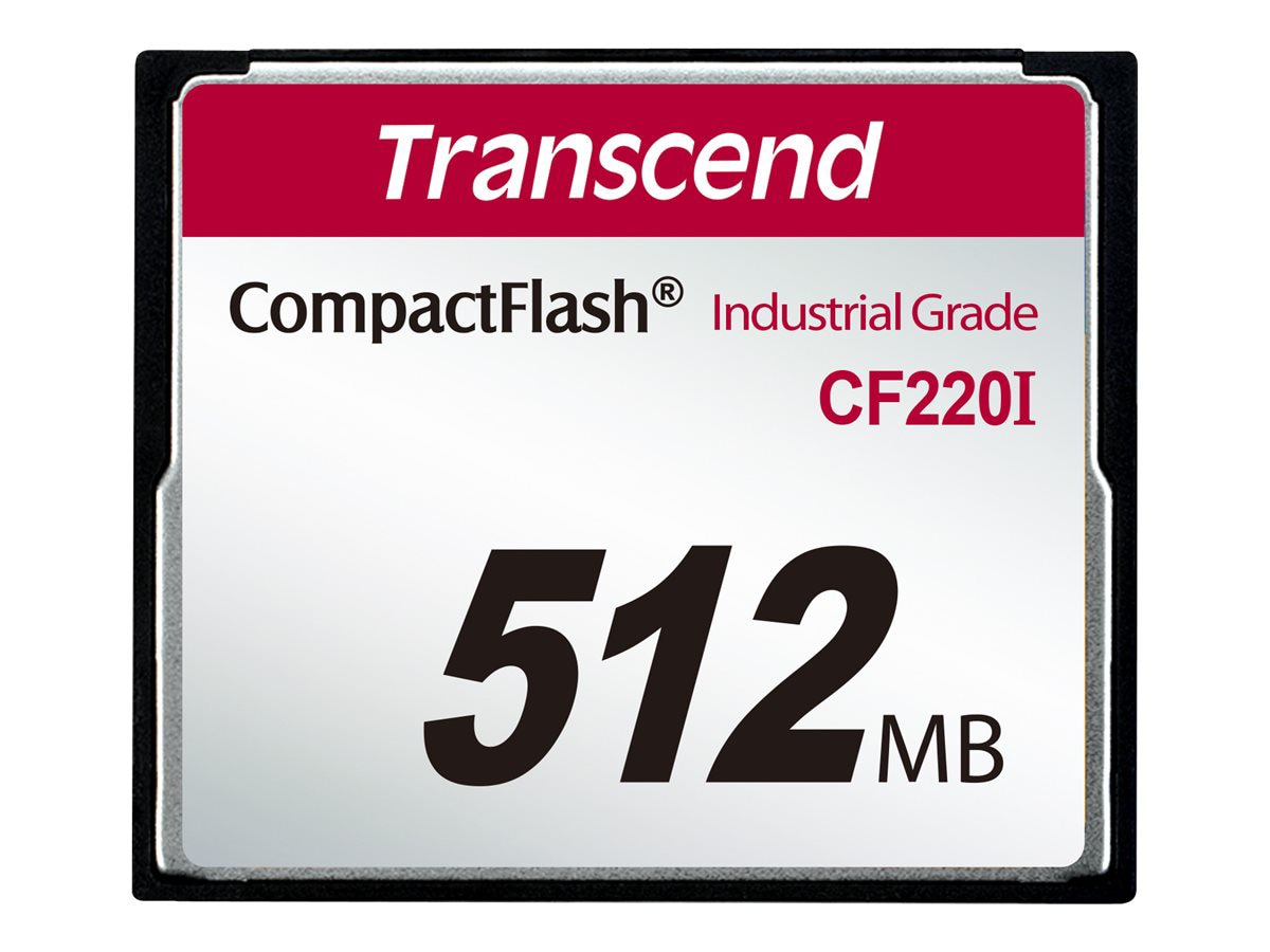 Transcend CF220I Industrial Temp - flash memory card - 512 MB - CompactFlash