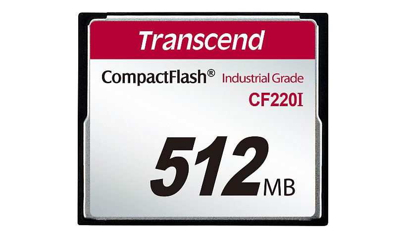 Transcend CF220I Industrial Temp - flash memory card - 512 MB - CompactFlash