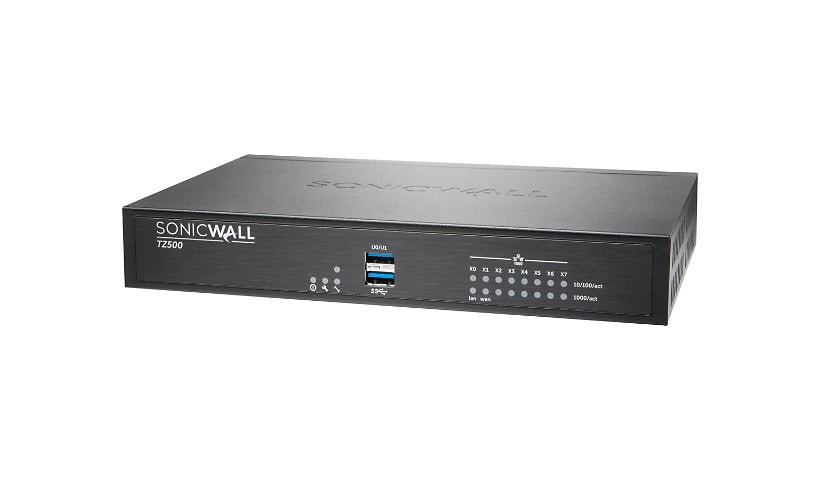 SonicWall TZ500 - security appliance - with 1 year TotalSecure