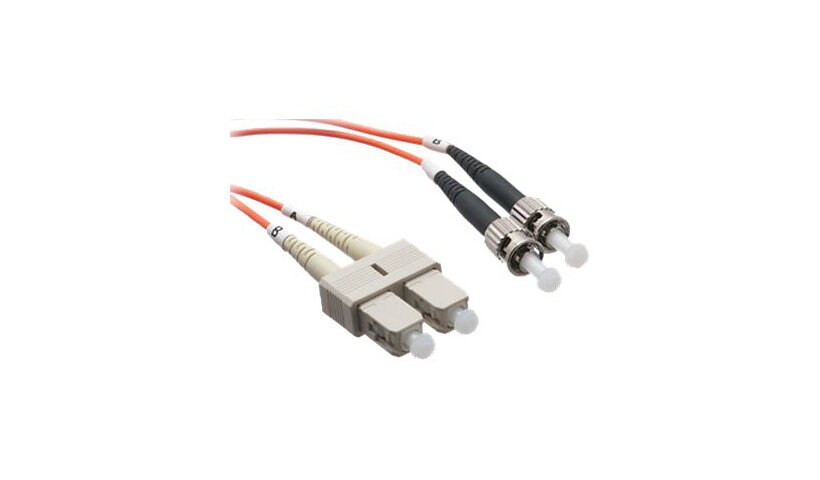 Axiom SC-ST Multimode Duplex OM1 62.5/125 Fiber Optic Cable - 7m - Orange - network cable - 7 m - orange