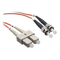Axiom SC-ST Multimode Duplex OM1 62.5/125 Fiber Optic Cable - 7m - Orange - network cable - 7 m - orange