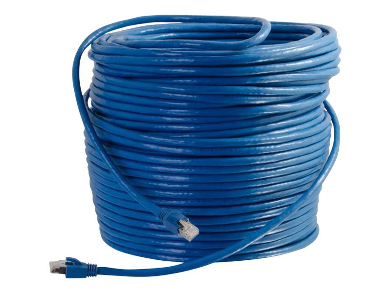 C2G 35ft Cat6 Snagless Solid Shielded Ethernet Cable - Cat6 Network Patch Cable - PoE - Blue