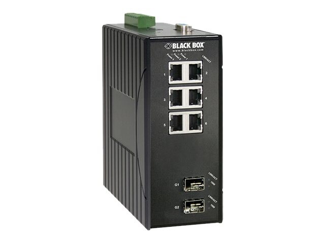Black Box Hardened Managed Ethernet Switch - switch - 6 ports - managed