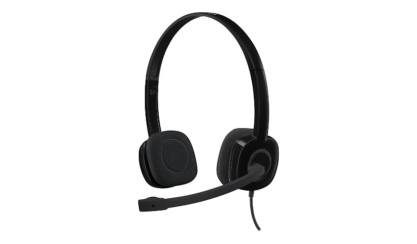 Logitech H151 On Ear Stereo Headset - Black