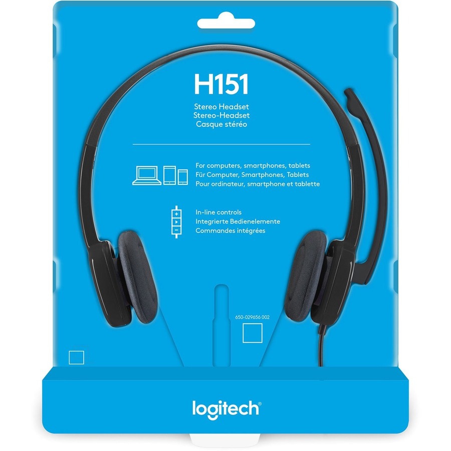 Thumbnail 6 of 10 for Logitech H151 Stereo Wired Headset - Black