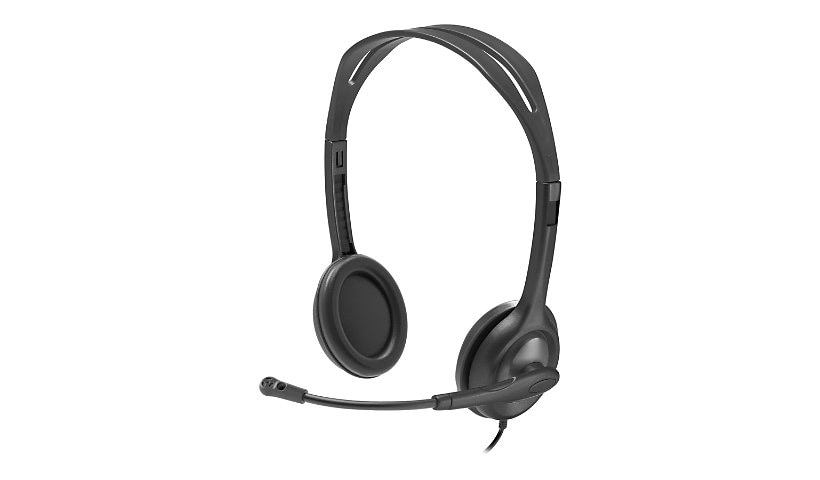 Logitech H111 On Ear Stereo Headset - Black