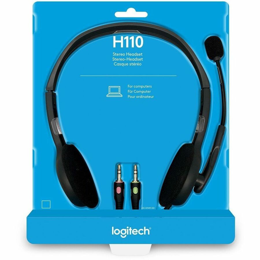 Thumbnail 6 of 7 for Logitech H111 - Stereo Wired Headset with 3.5mm Audio Jack - Black