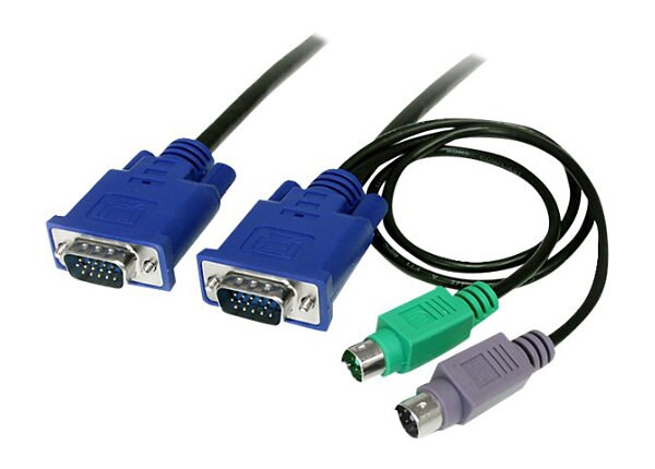 StarTech.com 10 ft Ultra-Thin PS/2 3-in-1 KVM Cable 
