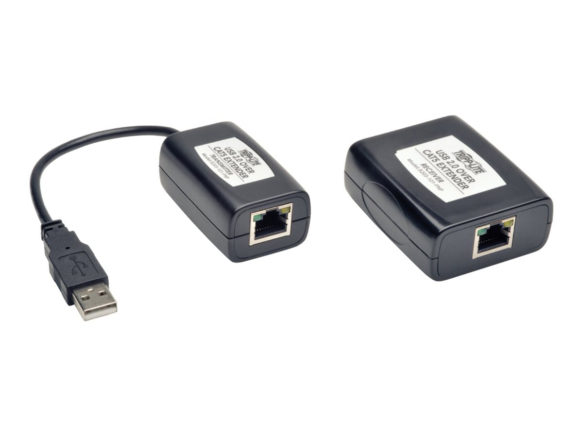 Tripp Lite 1-Port USB 2.0 over Cat5 Cat6 Extender Kit Transmitter/Receiver
