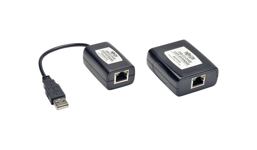 Tripp Lite 1-Port USB 2.0 over Cat5 Cat6 Extender Kit Video Transmitter & Receiver 164' - USB extender - USB, USB 2.0 -