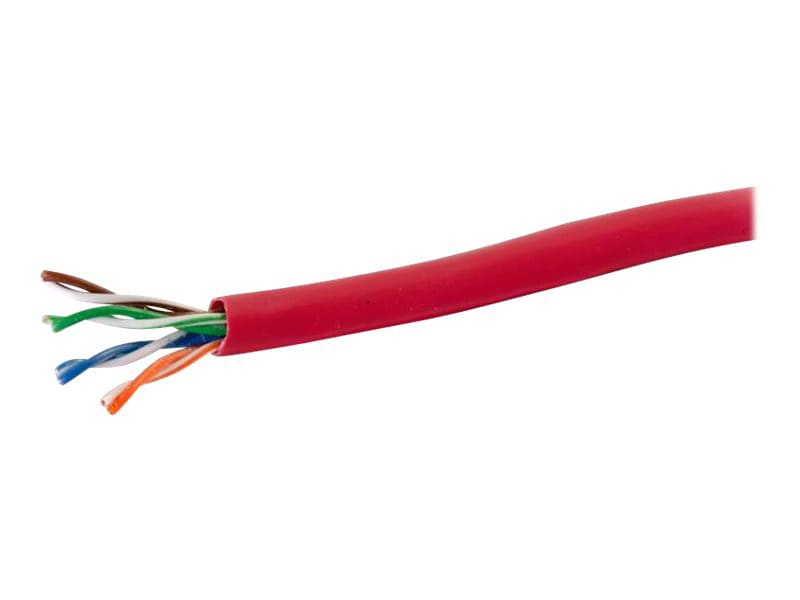 C2G Cat5e Bulk Unshielded (UTP) Network Cable with Stranded Conductors - In-Wall CM-Rated - bulk cable - 1000 ft - red