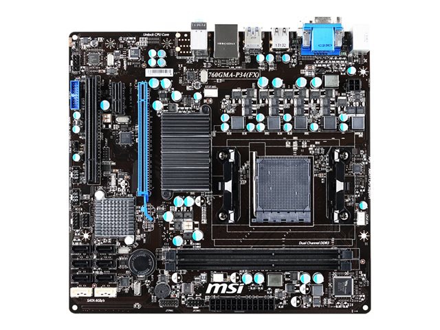 MSI 760GMA-P34 (FX) - motherboard - micro ATX - Socket AM3+ - AMD 760G