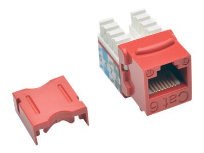 Tripp Lite Cat6 Cat5e 110 Style Punch Down Keystone Jack Red 25-Pack TAA