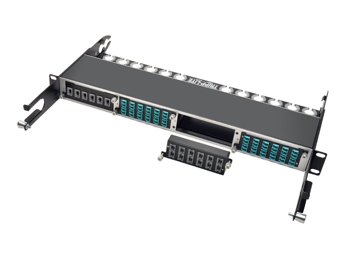 Tripp Lite 40Gb High Density Pass-Through Cassette 12 12-Fiber MTP/MPO - fiber optic cassette