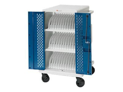 Bretford Core M Charging Cart cart - for 36 tablets / notebooks - topaz, concrete