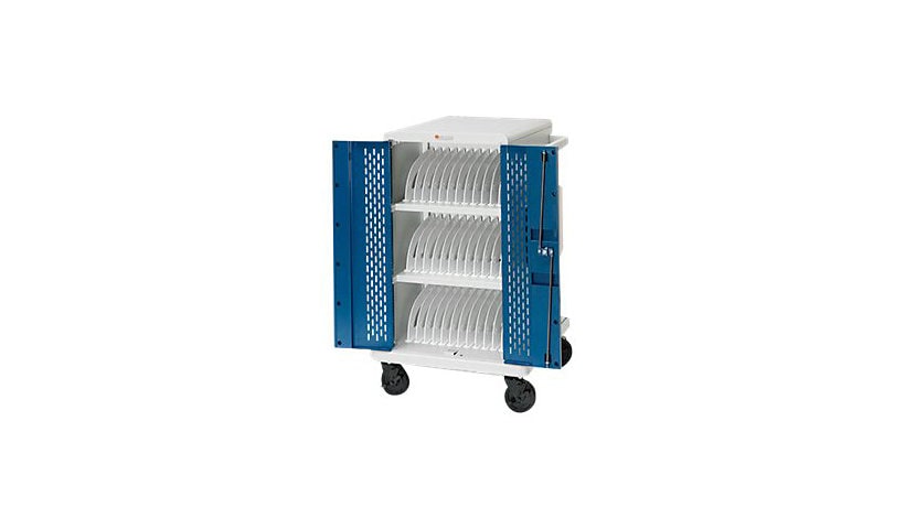Bretford Core M Charging Cart cart - for 36 tablets / notebooks - topaz, concrete