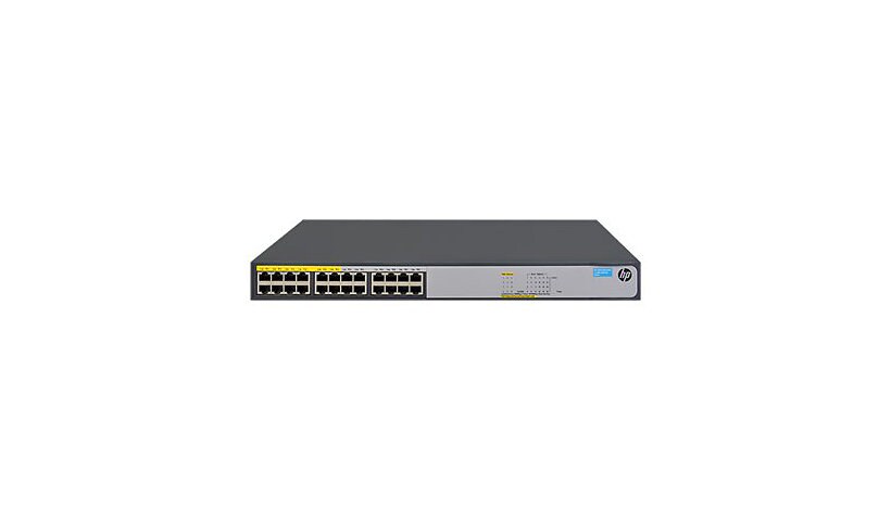 HPE 1420-24G-PoE+ (124W) Switch - switch - 24 ports - unmanaged - rack-mountable
