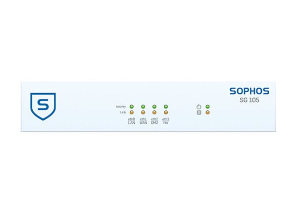 Sophos SG 105 - security appliance - with 1 year BasicGuard Subscription