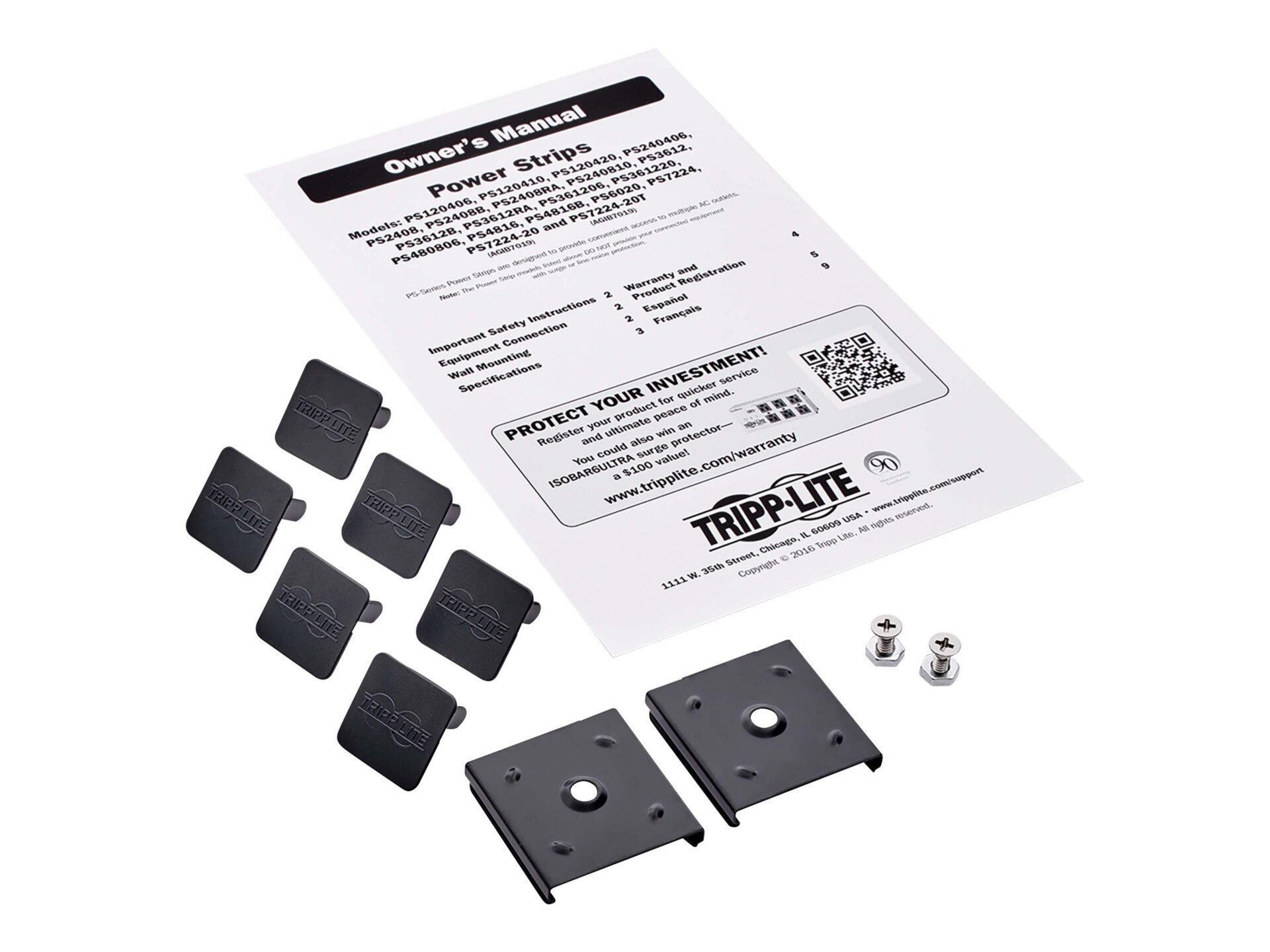 Thumbnail 5 of 15 for Eaton Tripp Lite Series Power Strip 120V Right Angle 5-15R 8 Outlet 15' Cord 24" Length - power strip - 1800 Watt