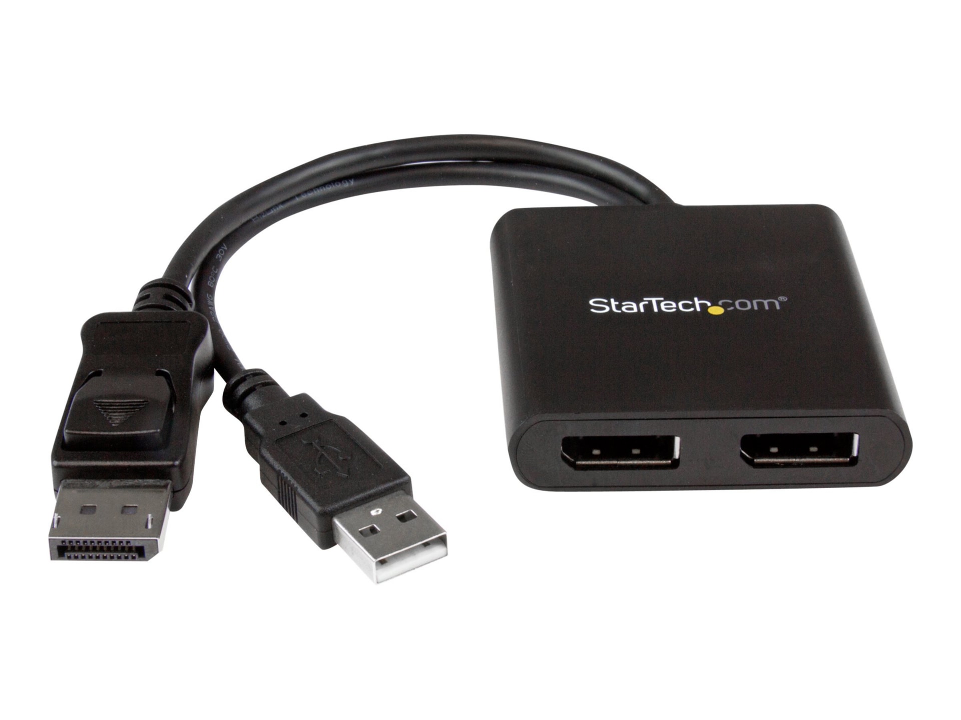 StarTech.com 2-Port Multi Monitor Adapter - DisplayPort MST Hub - Dual 4K