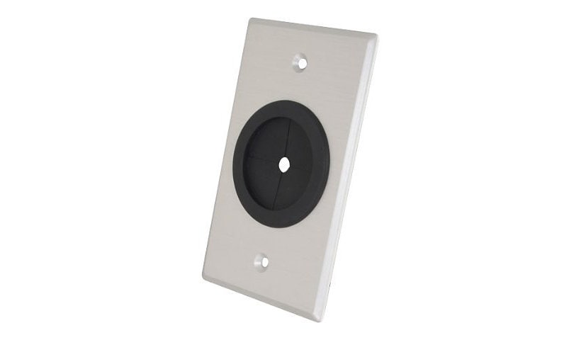 C2G Classic Series 1.5in Grommet Cable Pass Through Single Gang Wall Plate