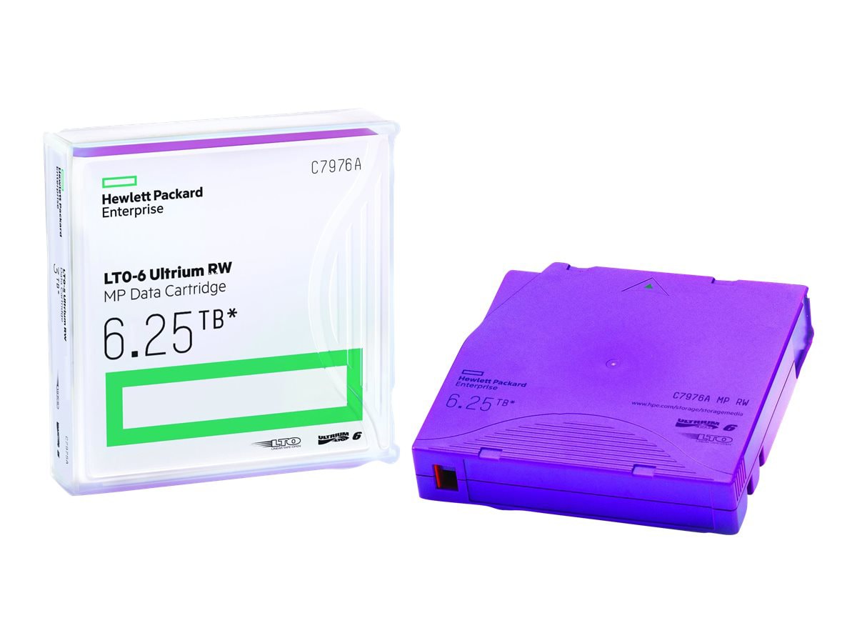 HPE Ultrium RW Data Cartridge - LTO Ultrium 6 x 1 - storage media