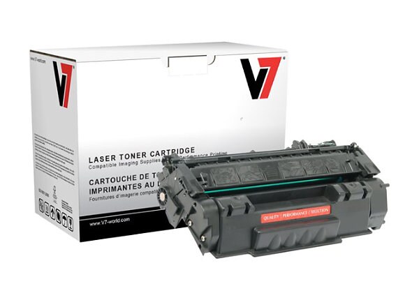 V7 - black - remanufactured - toner cartridge (equivalent to: HP Q5949A)