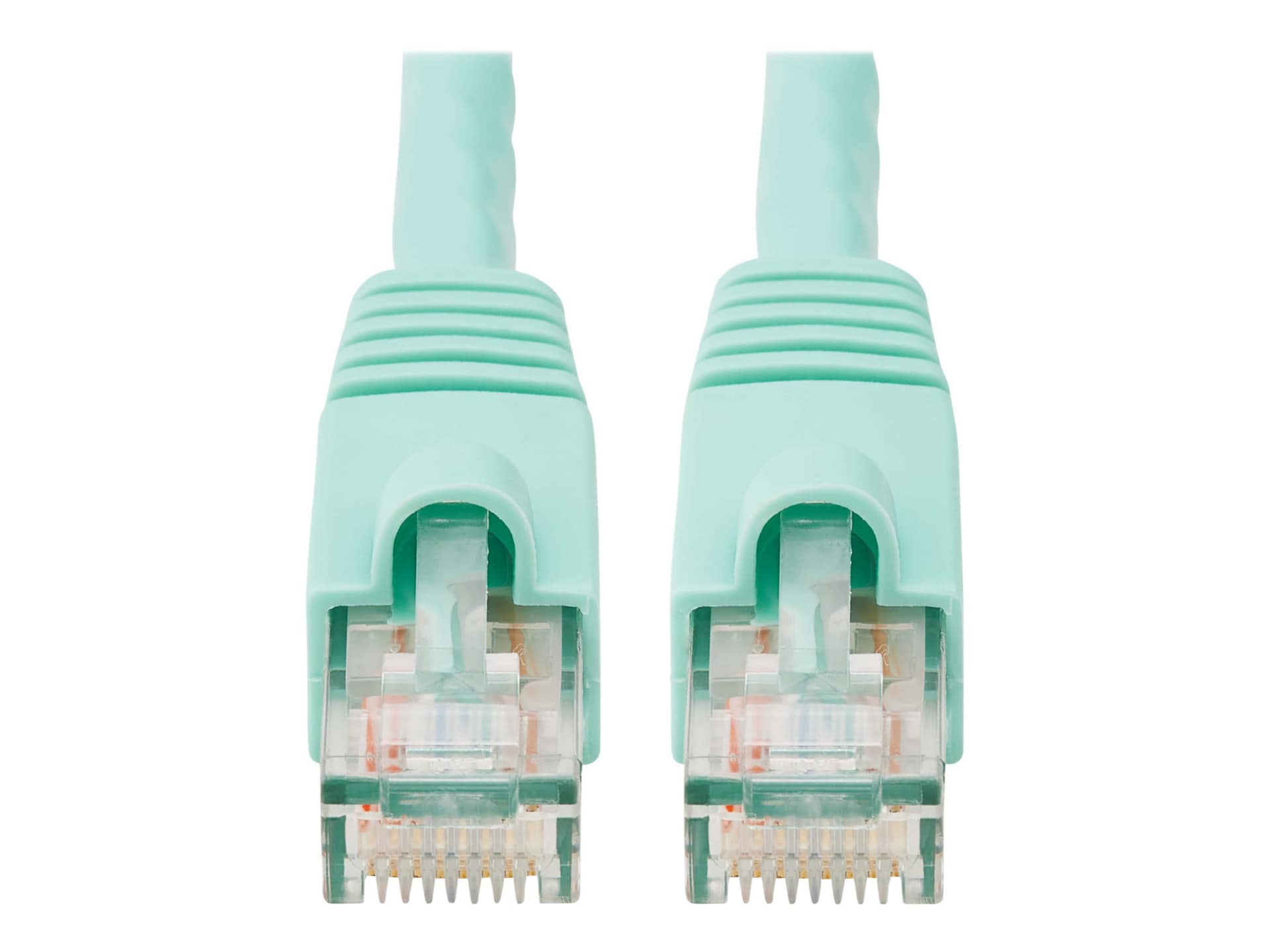 Eaton Tripp Lite Series Cat6a 10G Snagless UTP Ethernet Cable (RJ45 M/M), Aqua, 10 ft. (3.05 m) - patch cable - 10 ft -