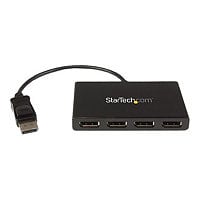 StarTech.com 4-Port DisplayPort 1.2 Splitter Adapter, DP to 4x DP Multi-Monitor Computer MST Hub, 4x 1080p 60Hz, Windows