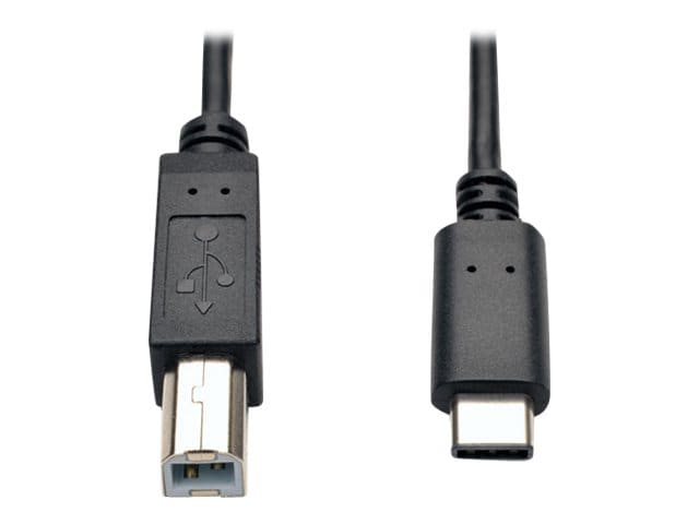 Tripp Lite 6ft USB 2.0 Hi-Speed Cable B Male to USB Type-C USB-C Male 6' - USB-C cable - 24 pin USB-C to USB Type B - 6 - U040-006 -
