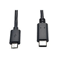 Tripp Lite 6ft USB 2.0 Hi-Speed Cable Micro-B to USB Type-C USB-C M/M 6'