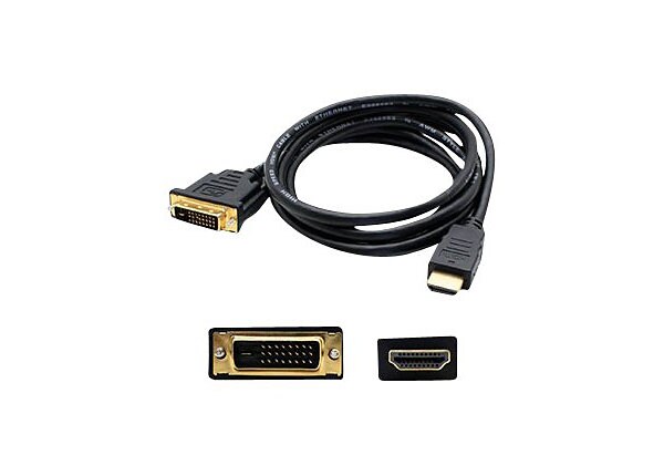 AddOn 5 Pack 8in HDMI 1.3 to DVI-D Adapter Cable - video cable - HDMI / DVI - 1.8 m