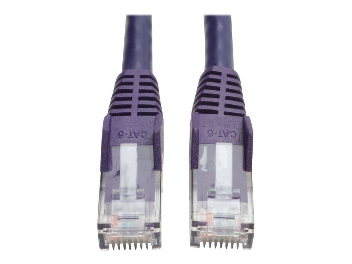 Tripp Lite Cat6 Gigabit Snagless Molded Patch Cable RJ45 M/M Purple 5' 5ft