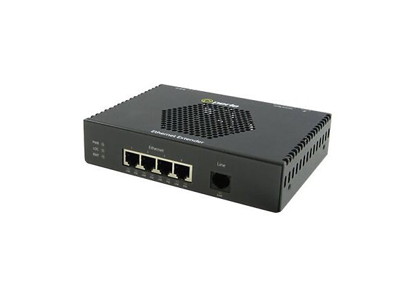 Perle eXP-4S1110PE-RJ-XT - network extender - 10Mb LAN, 100Mb LAN, GigE, Ethernet over VDSL2