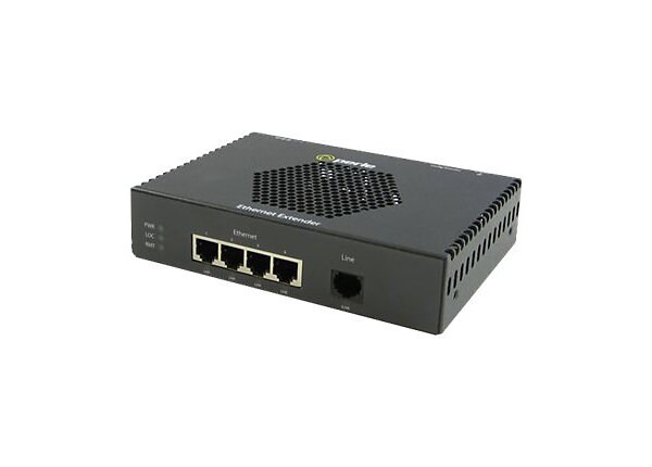 Perle Gigabit Ethernet PoE Ethernet Extender eXP-4S1110L-RJ-XT - network extender - 10Mb LAN, 100Mb LAN, GigE, Ethernet