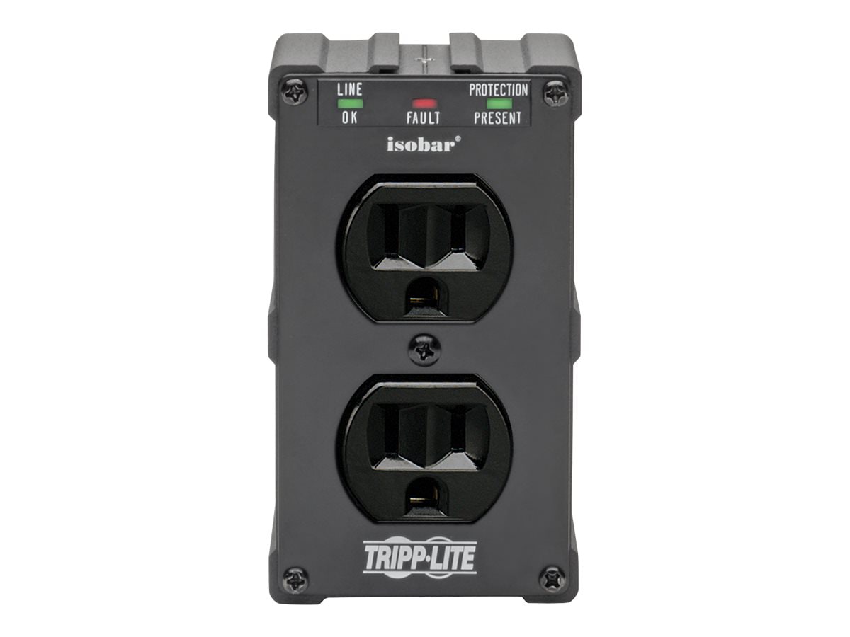 Tripp Lite Isobar Surge Protector Wall Mount Direct Plug In 2 Out 1410 Joules - surge protector - 1.8 kW