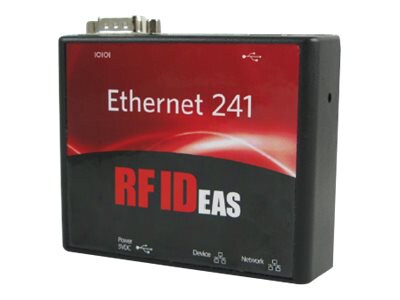 rf IDEAS WAVE ID Plus Keystroke Black Reader with Ethernet 241 - adaptateur réseau - USB / RS-232 - 10/100 Ethernet x 2