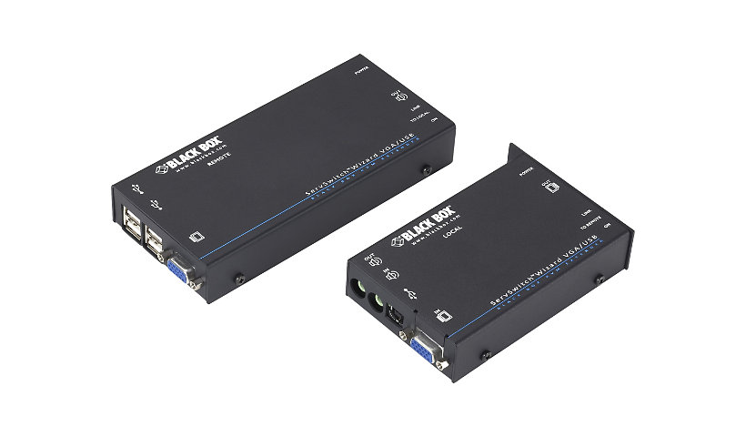 Black Box ServSwitch Wizard KVM USB Extender with Audio - Rallonge vidéo/audio/USB - Conformité TAA