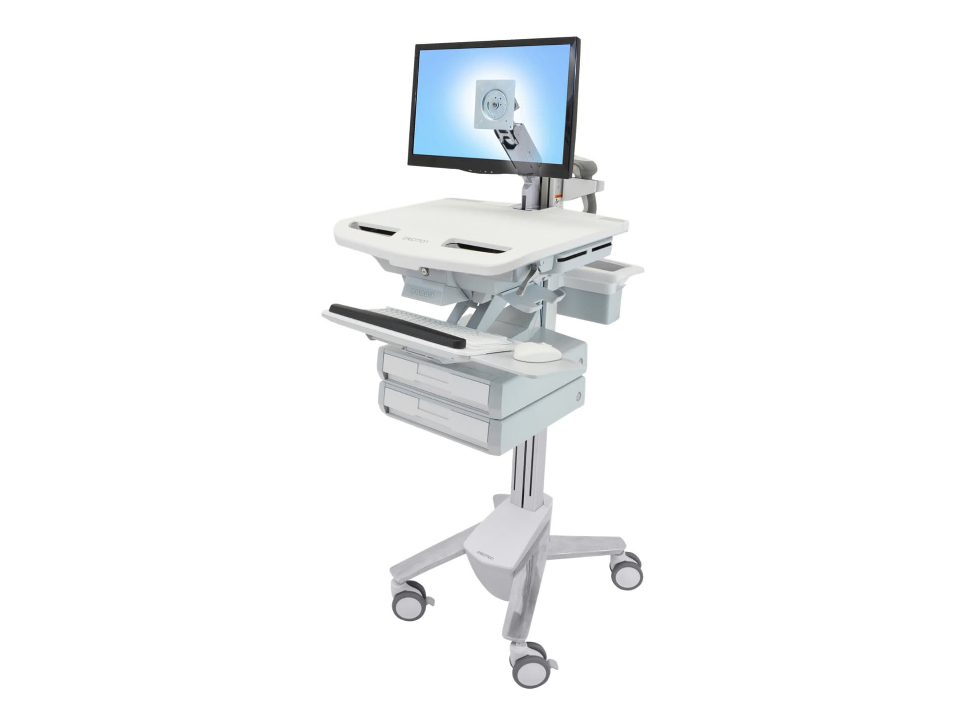 Ergotron StyleView cart - open architecture - for LCD display / keyboard / mouse / CPU / notebook / scanner - with LCD