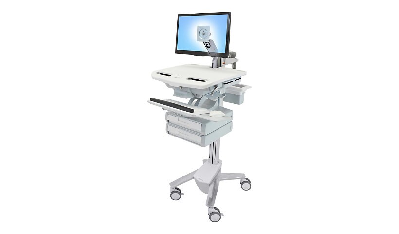 Ergotron StyleView cart - open architecture - for LCD display / keyboard / mouse / CPU / notebook / scanner - with LCD