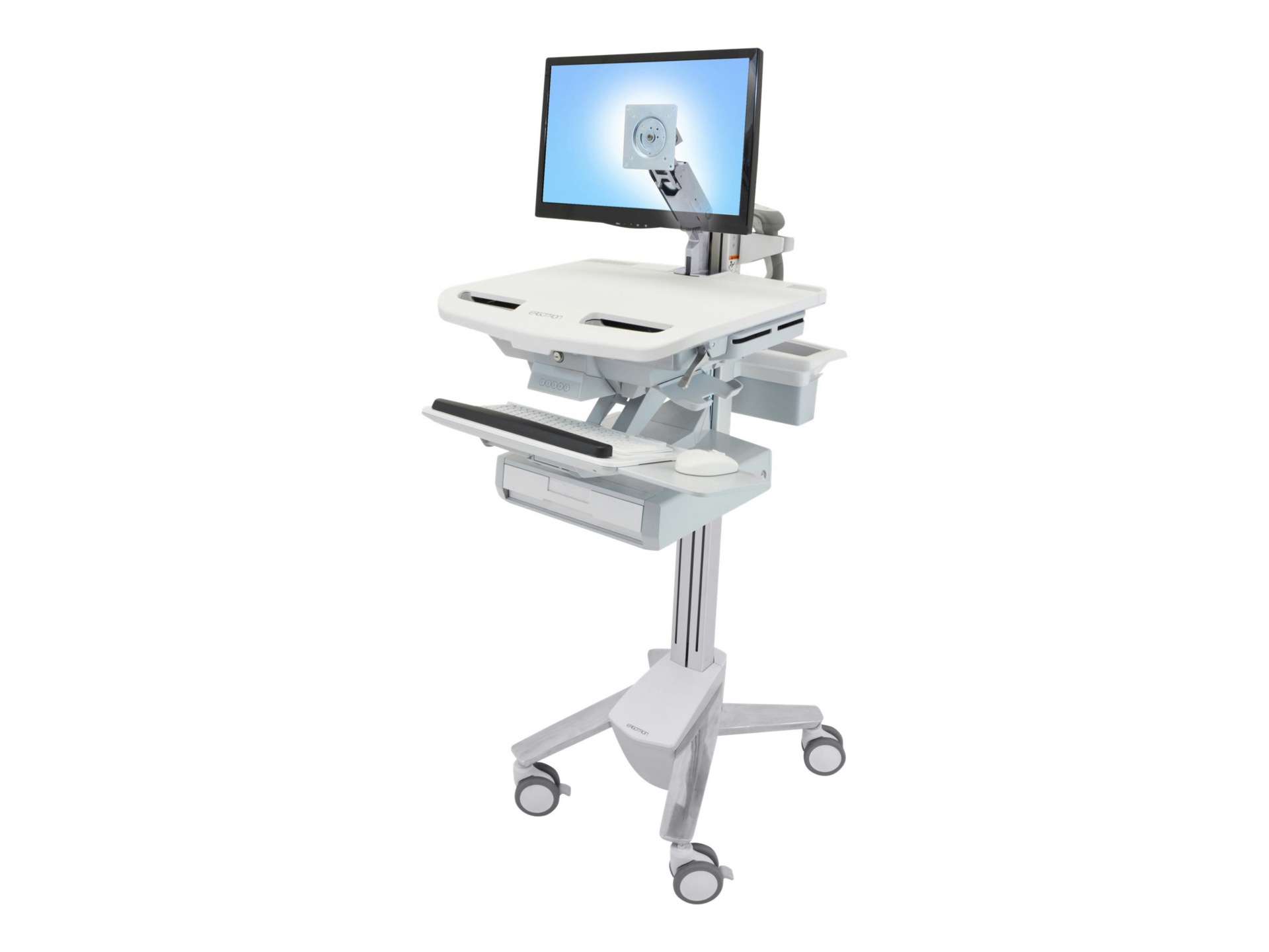 Ergotron StyleView cart - open architecture - for LCD display / keyboard / mouse / CPU / notebook / scanner - gray,