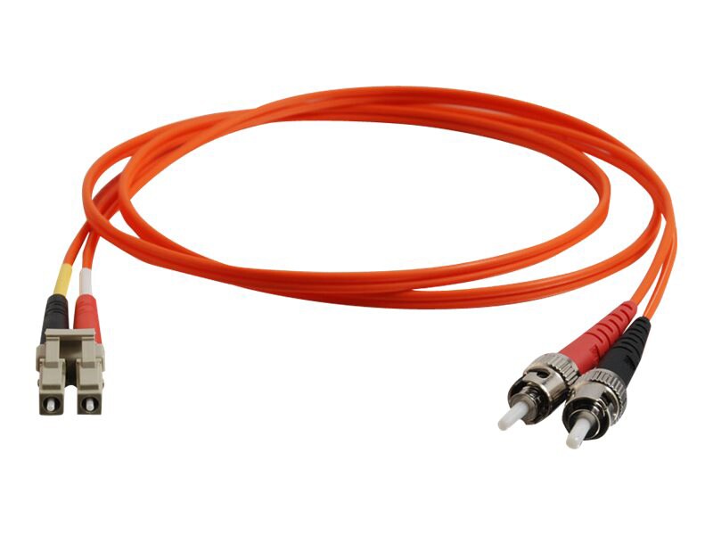 C2G 4m LC-ST 62.5/125 OM1 Duplex Multimode PVC Fiber Optic Cable - Orange - patch cable - 4 m - orange